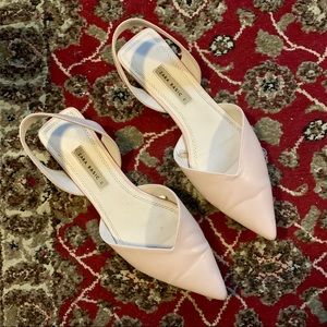 Zara Pointed Toe Slingback Flats